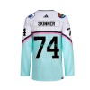 Camiseta Edmonton Oilers STUART SKINNER 74 2023 All-Star Adidas Branco Authentic - Homem